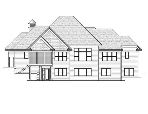 Home Plan Rear Elevation