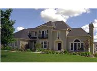 This image shows the front elevation of these European Houseplans.