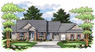Ranch Homeplans CLS-2705 colored elevation.
