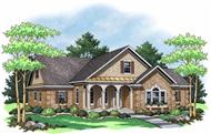 This image shows the front elevation of these country home plans CLS-1710.