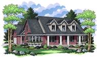 Front Elevation of Country Homeplans CLS-1915.