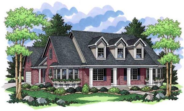 Front Elevation of Country Homeplans CLS-1915.