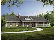 This is a colored rendering of small house plans # 7246