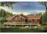 Log Homeplans SEA225 color rendering.