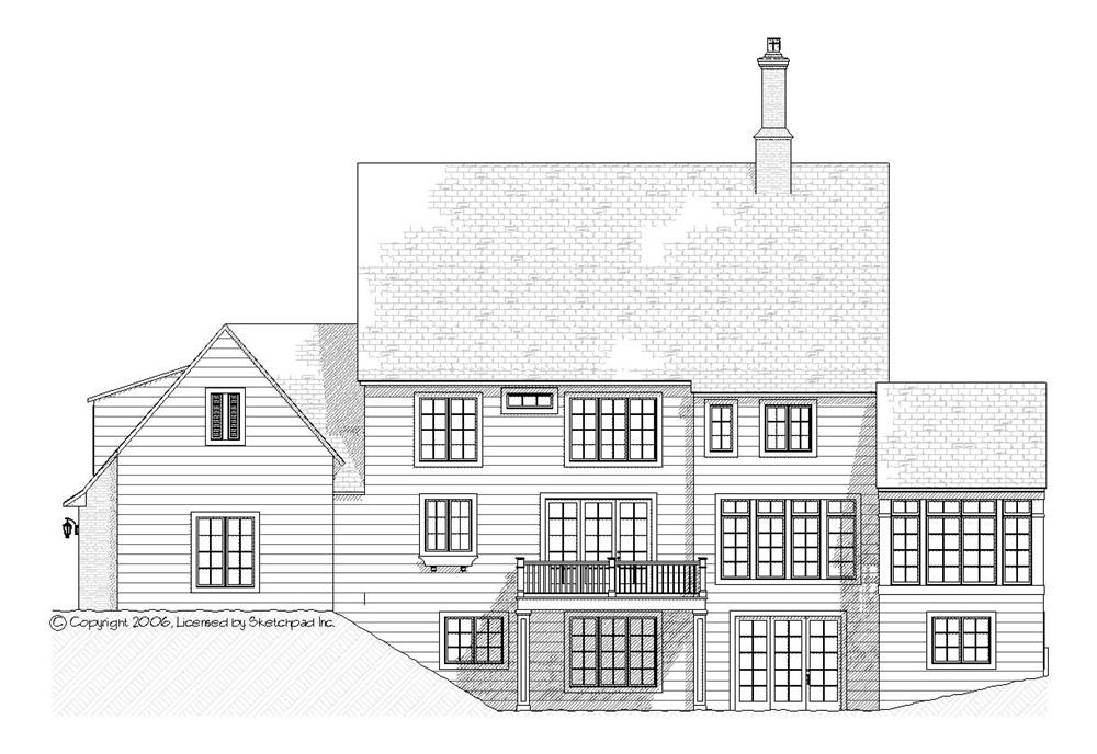 Home Plan Rear Elevation
