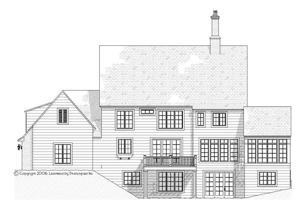 Home Plan Rear Elevation