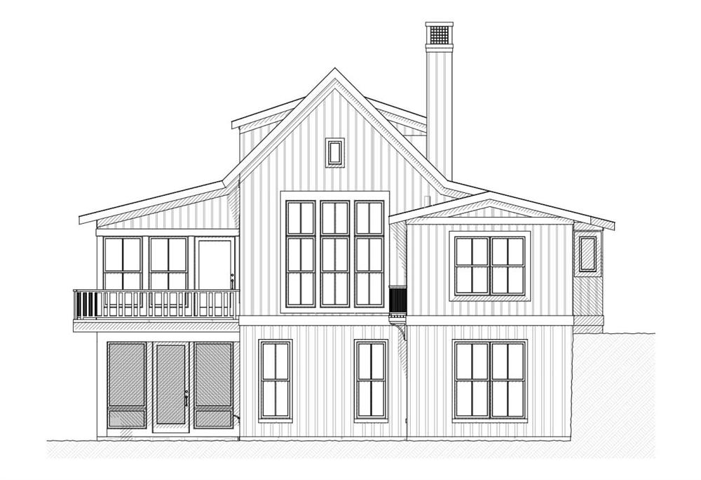 Home Plan Rear Elevation