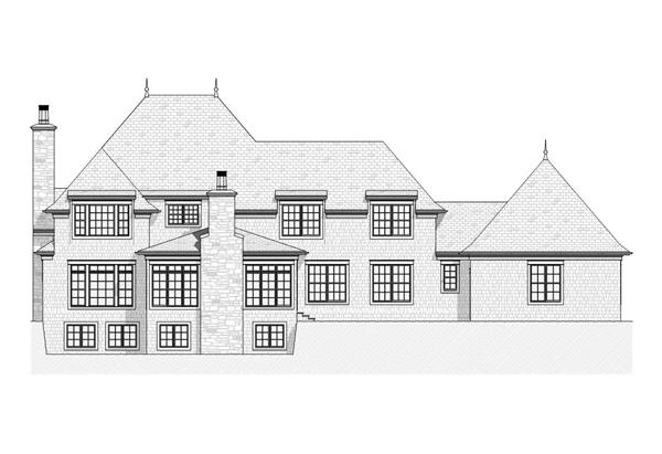 Home Plan Rear Elevation