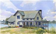 This is a colored rendering of these Country Houseplans.