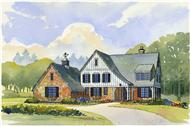 This is a colored rendering of these Farmhouse Houseplans.