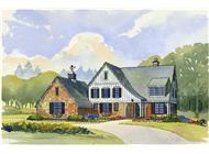 This is a colored rendering of these Farmhouse Houseplans.