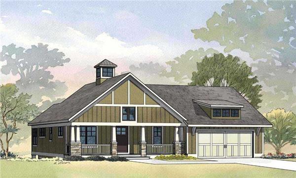 This is a front elevation of Stations Edge House Plan.
