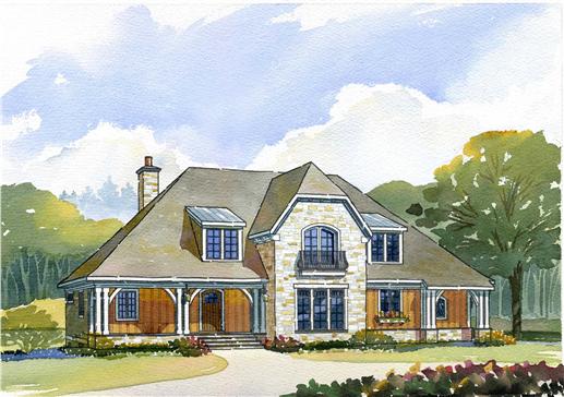 This is a colored rendering of the Storybook House Plans.