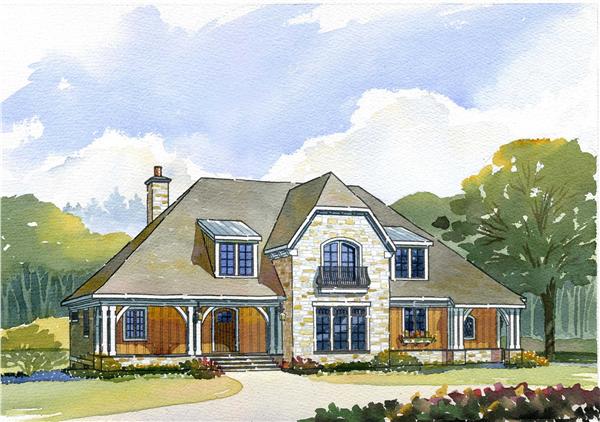 This is a colored rendering of the Storybook House Plans.