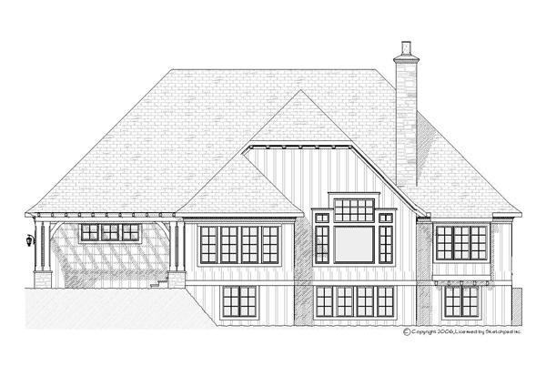 Home Plan Rear Elevation
