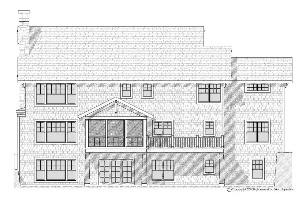 Home Plan Rear Elevation
