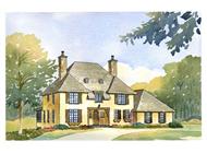This image shows the front elevation of these French Country Homeplans.