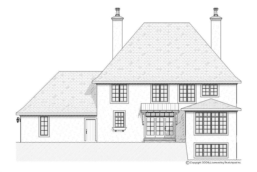 Home Plan Rear Elevation