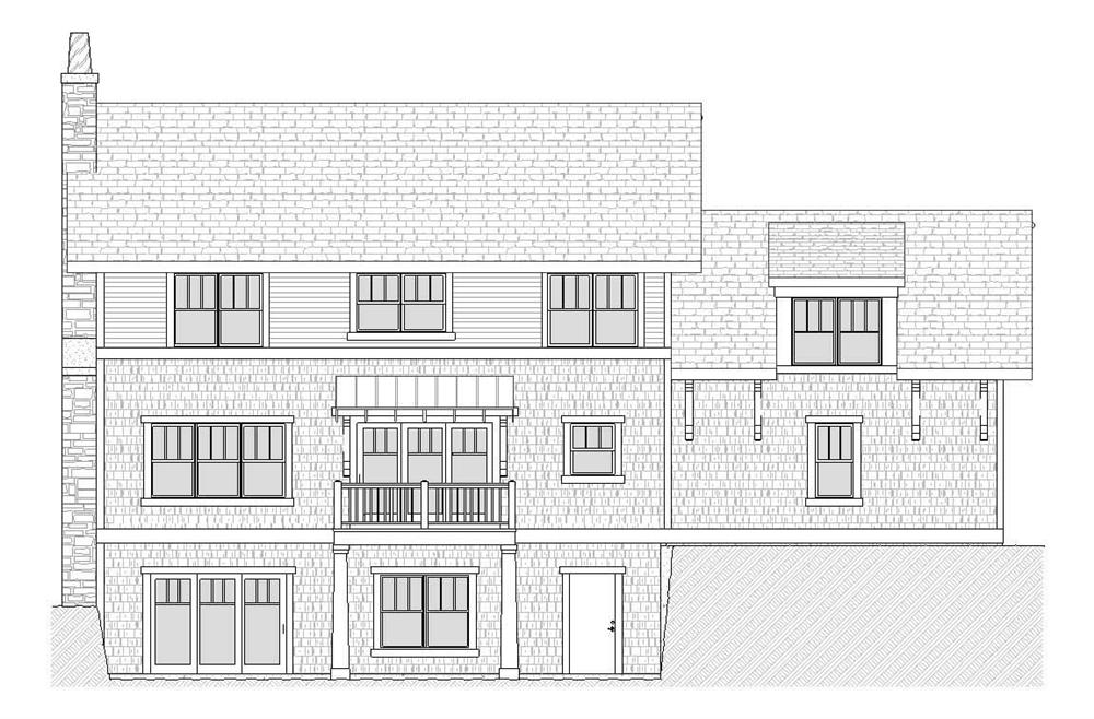 Home Plan Rear Elevation