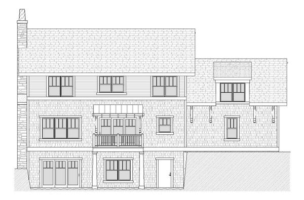 Home Plan Rear Elevation