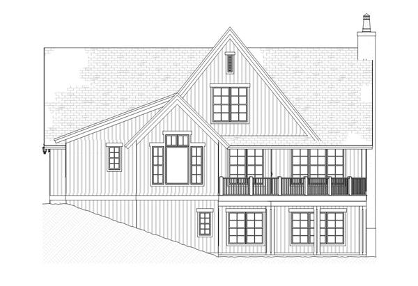 Home Plan Rear Elevation