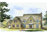 This is a colorful rendering of these Luxurious Country House Plans.