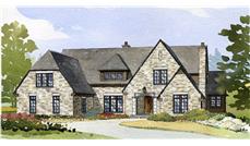 This is an artist's rendering of these English Country Homeplans.