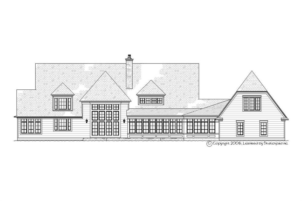 Home Plan Rear Elevation