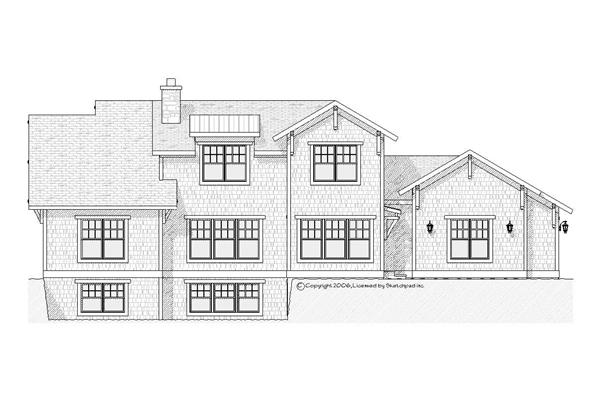 Home Plan Rear Elevation