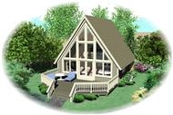 Color Rendering of this house plan