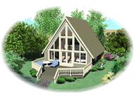Color Rendering of this house plan
