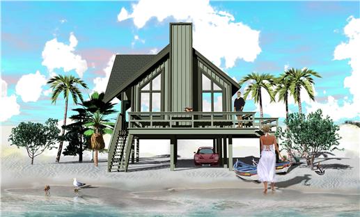 Color Rendering of this house plan