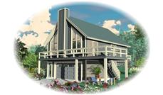 Color Rendering of this house plan.