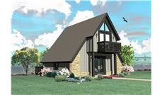 Color Rendering of this house plan.