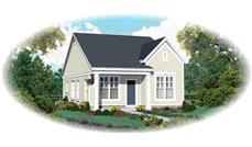 This is a computer rendering of these Country House Plans.