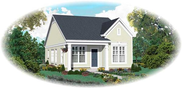 This is a computer rendering of these Country House Plans.