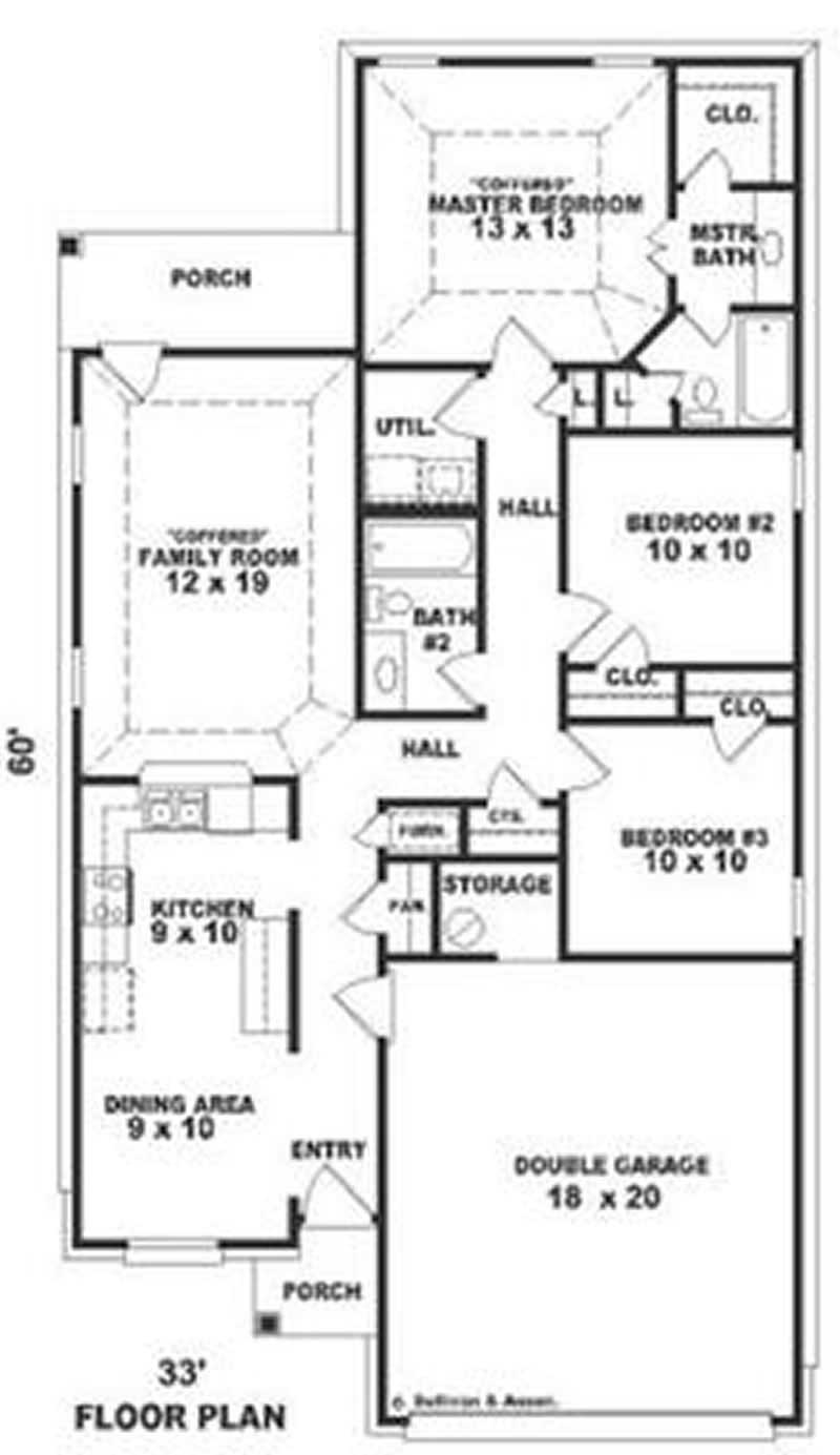 Small, Bungalow, European House Plans - Home Design SU1638 ...