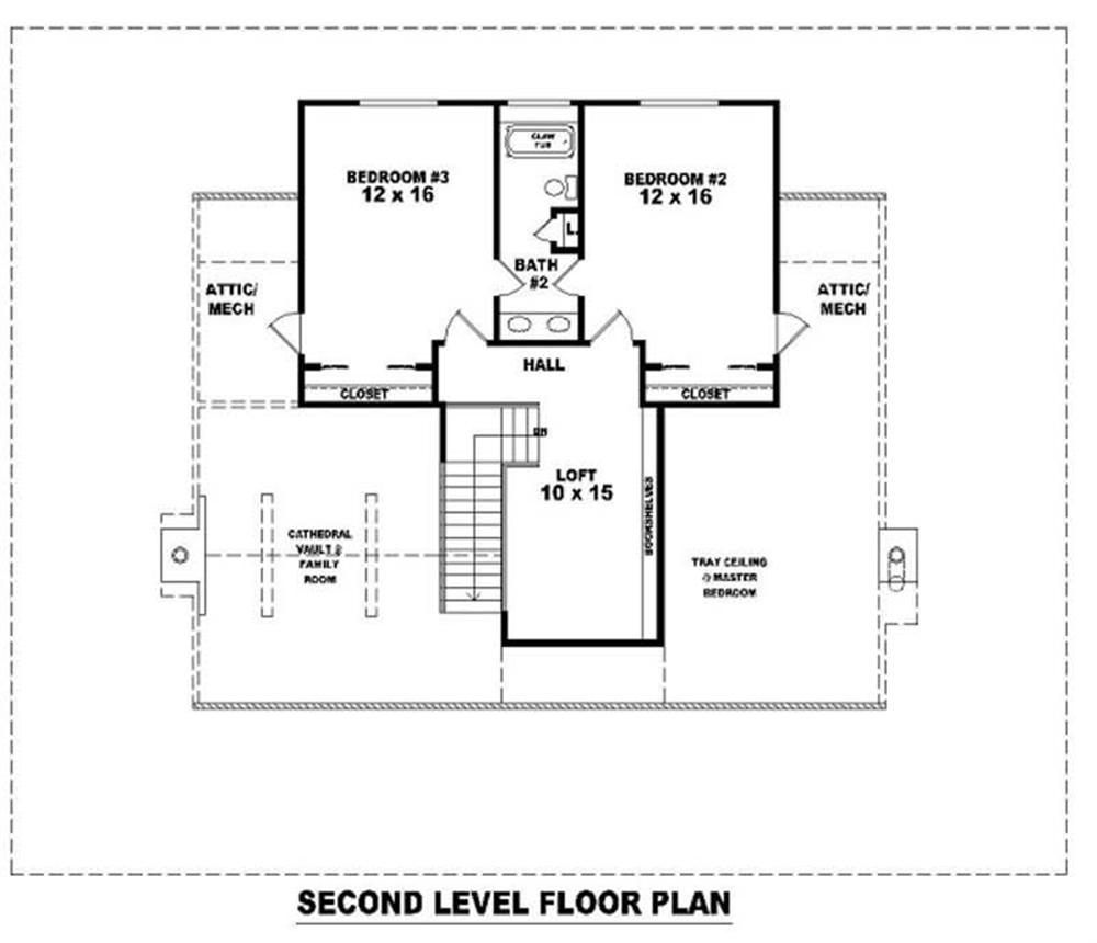 SECOND LEVEL FLOOR PLAN