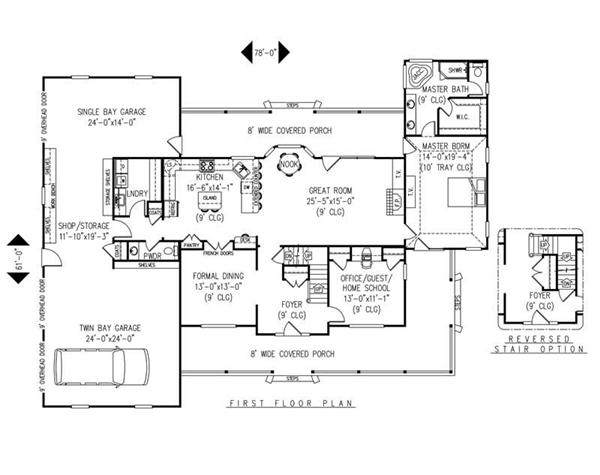 House Plan F161g3 Main Floor Plan
