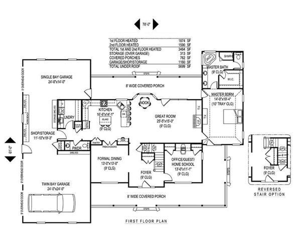 173-1007 house plan first floor
