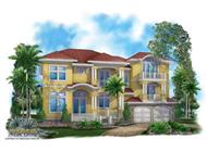 Mediterranean Home Plans color front elevation.