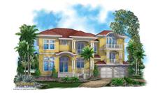 Mediterranean Home Plans color front elevation.