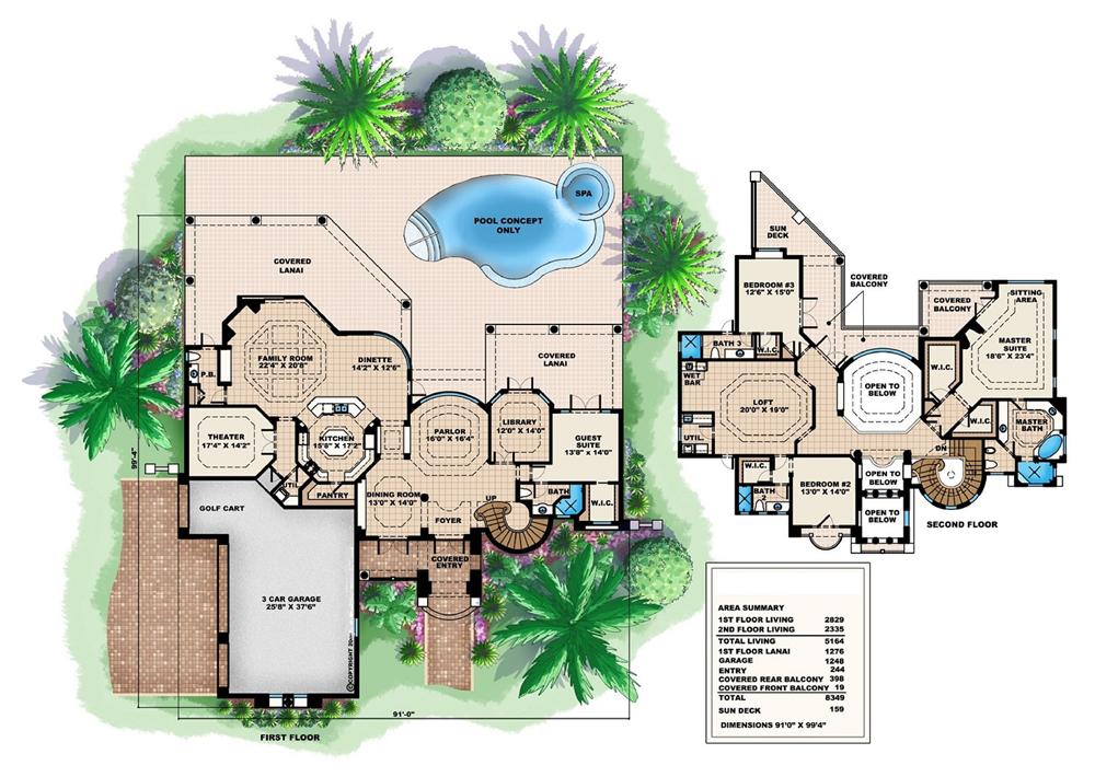 175-1009 house plan first floor