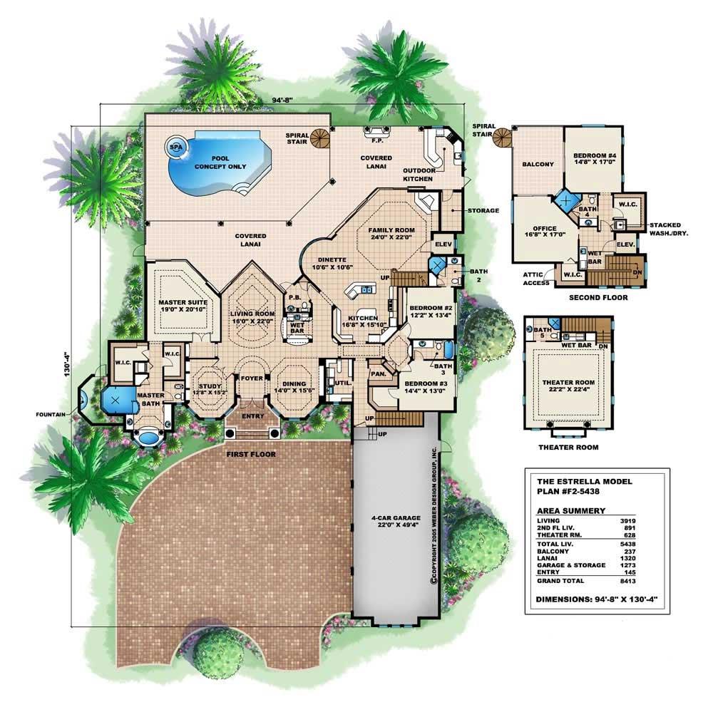 Floor Plans for this set of house plans.