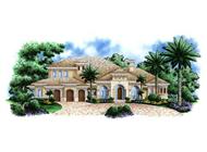 Luxury House Plans Monterro II color rendering.