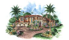 Luxury Home Plans color rendering.