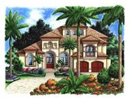 This image shows the Mediterranean style for this set of house plans.