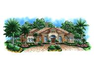 Mediterranean House Plans color front elevation.