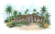 This image shows the Mediterranean style for this set of home plans.