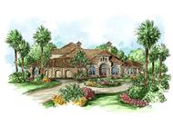 Mediterranean homeplans color rendering.
